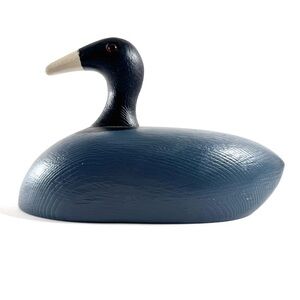 Vintage Wooden Decoy Duck Hand Carved Folk Art Rustic Decor